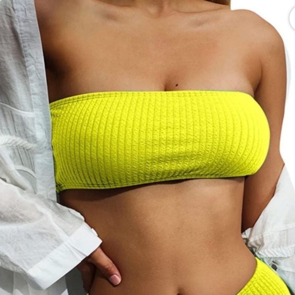 NWT Good American Swim Bandeau Top Size 1/2 (S/M)